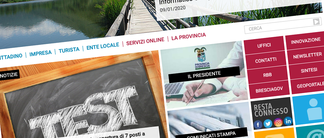 SISTEMA PORTALI PROVINCIA DI BRESCIA SISTEMA PORTALI PROVINCIA DI BRESCIA