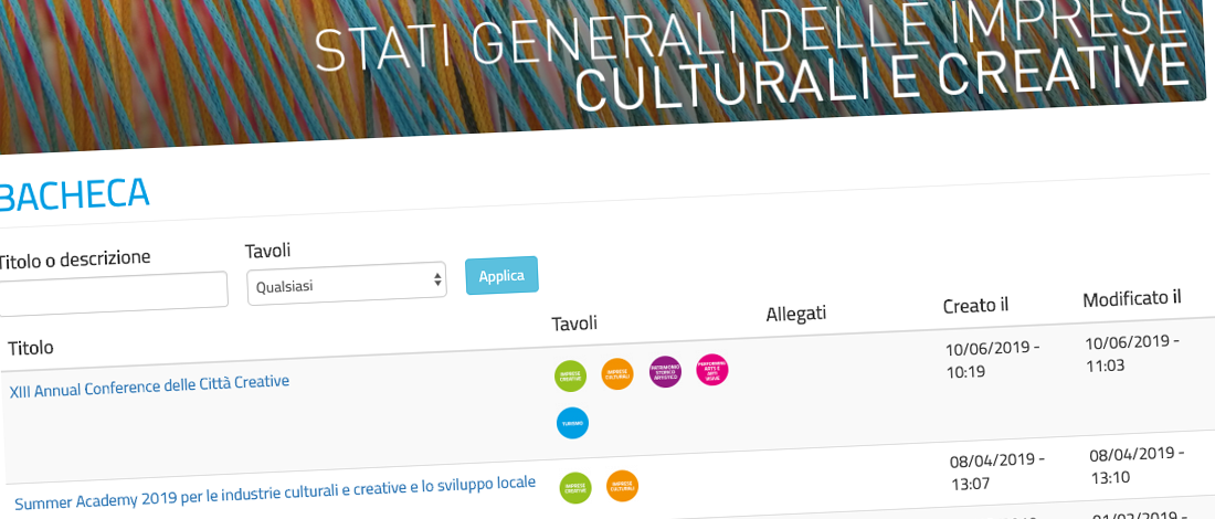 STATI GENERALI DELLA CULTURA - MIBACT STATI GENERALI DELLA CULTURA - MIBACT