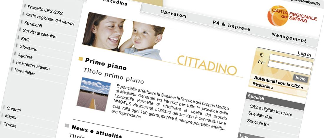 CARTA REGIONALE DEI SERVIZI. CRS REGIONE LOMBARDIA CARTA REGIONALE DEI SERVIZI. CRS REGIONE LOMBARDIA