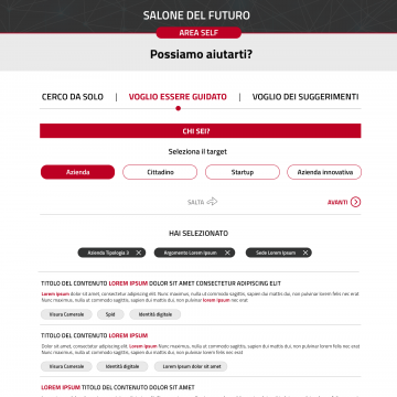 Area self - ricerca guidata