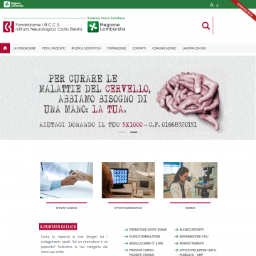 Homepage Istituto Besta