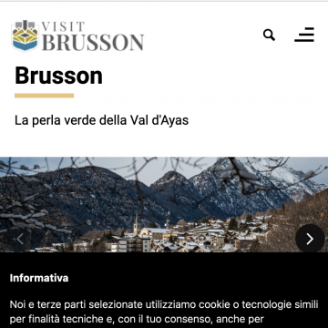 Homepage sito di Località - Mobile 