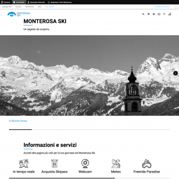 Homepage sito tematico - Desktop