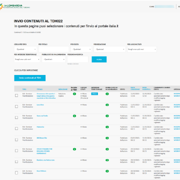 Esempio Tool TDH di Regione Lombardia (Piattaforma EDT In-Lombardia)