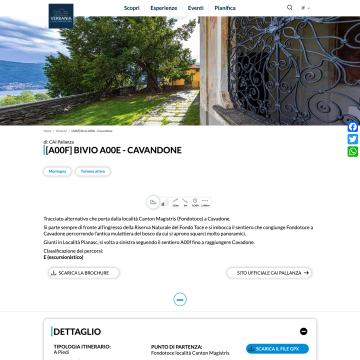 Scheda itinerario Trekking con tracciato GPX