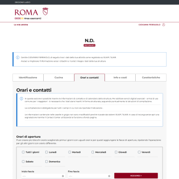 Orari e contatti