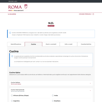 Classificazione cucina