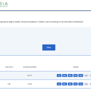 Interfaccia Scheduler