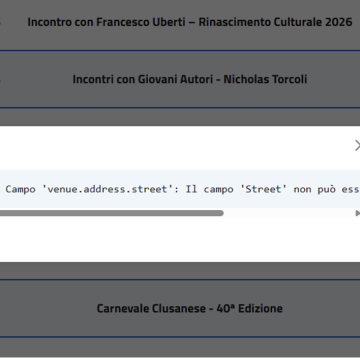 Esempio segnalazione parlante di errore