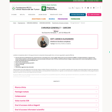 Istituto Tumori - Scheda Struttura
