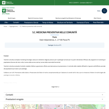 ATS Pavia | Pagina struttura