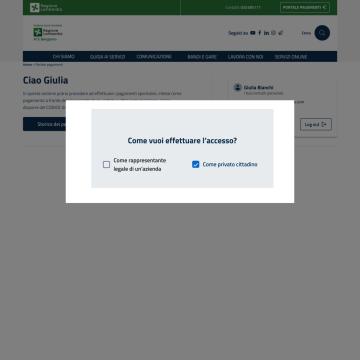 Accesso cittadino / azienda