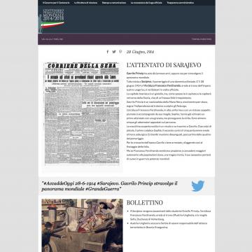 Una pagina del diario online